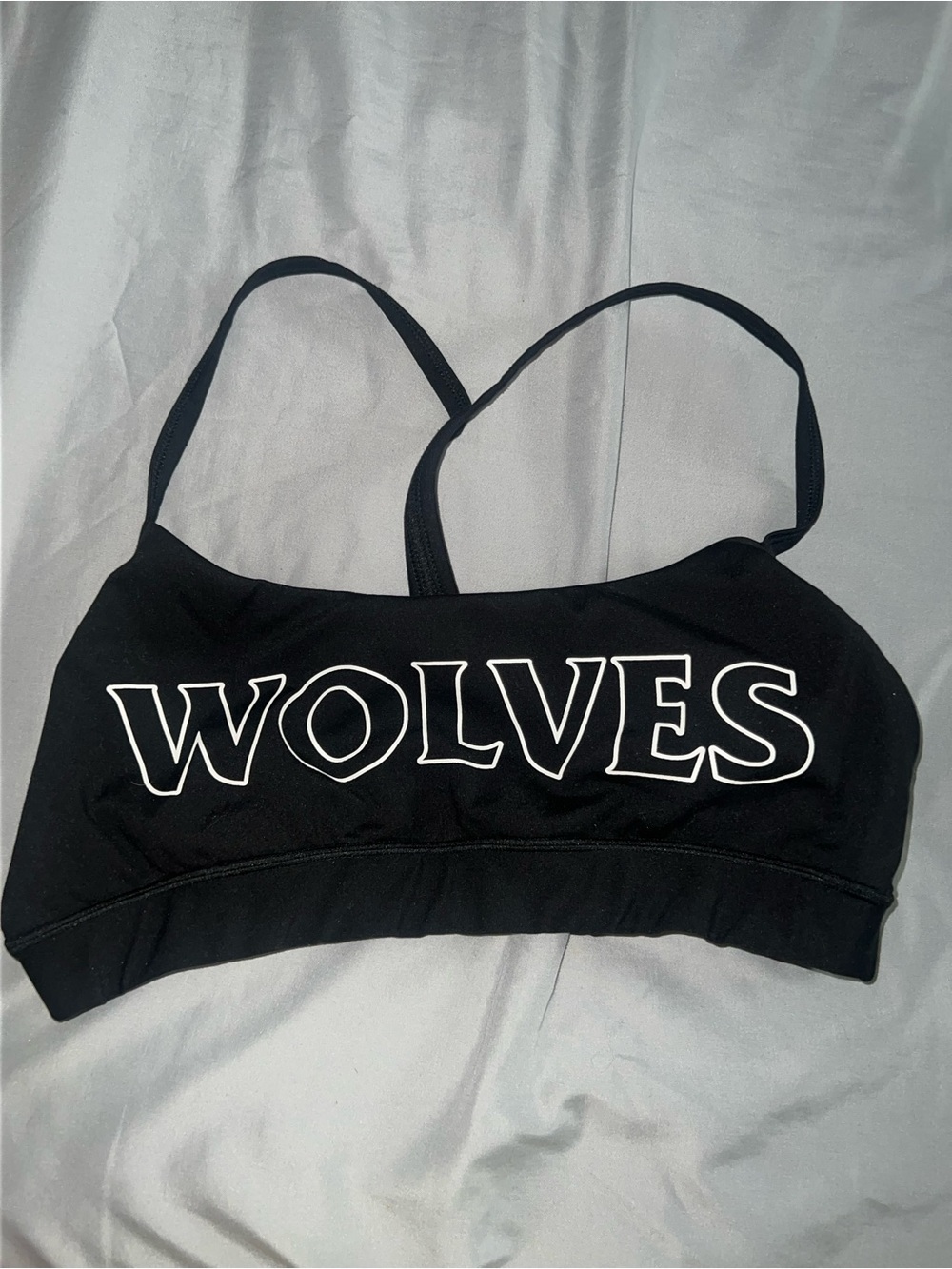 Darc Sport Black 'WOLVES' Strappy Sports Bralette